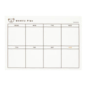 MEMOPAD WEEKLY BEAR GRID B5