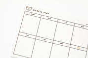 MEMOPAD WEEKLY BEAR GRID B5