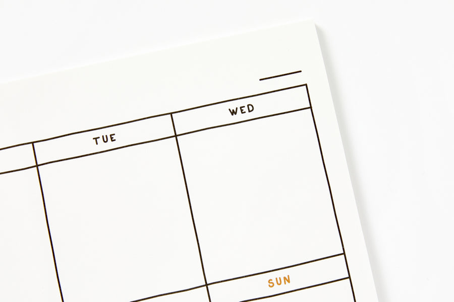 MEMOPAD WEEKLY BEAR GRID B5