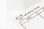MEMOPAD WEEKLY BEAR GRID B5