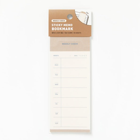 Weekly Sticky Memo Bookmark