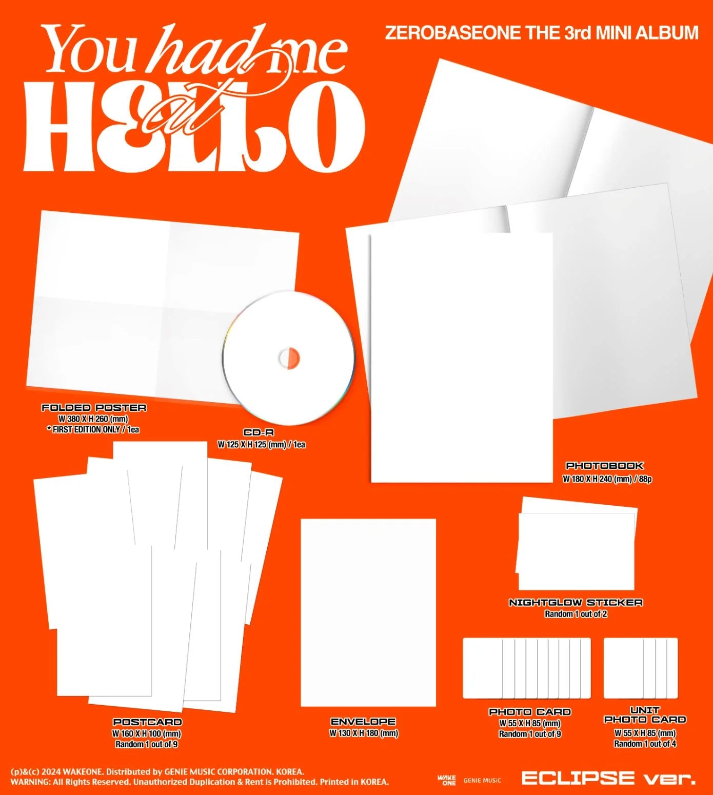 [Pre-Order] ZeroBaseOne - 3rd Mini Album 'You Had Me At Hello'
