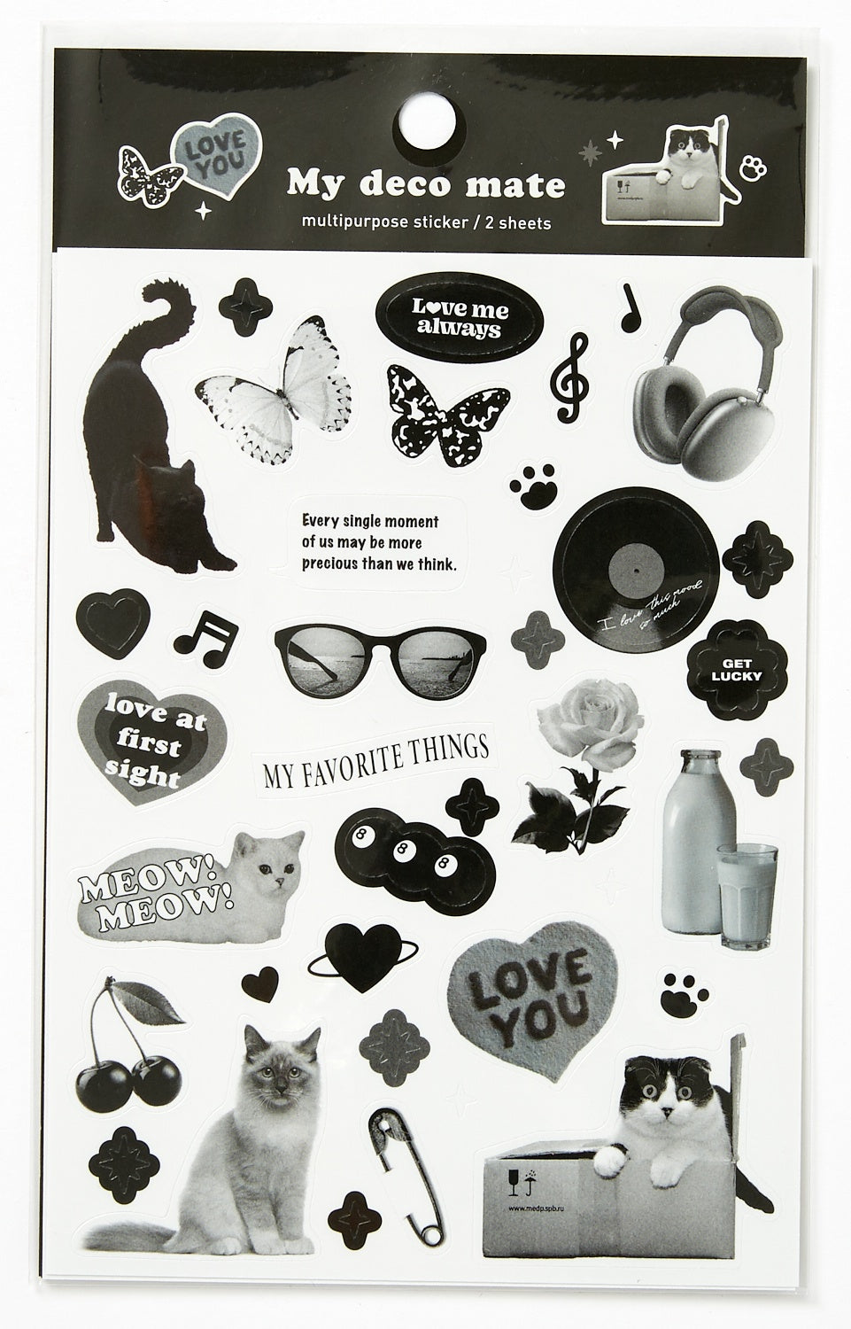STICKER BLACK AND WHITE