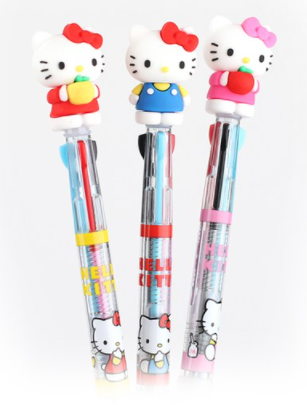 Hello Kitty Figure 3 Color Ballpoint Pen 0.7mm