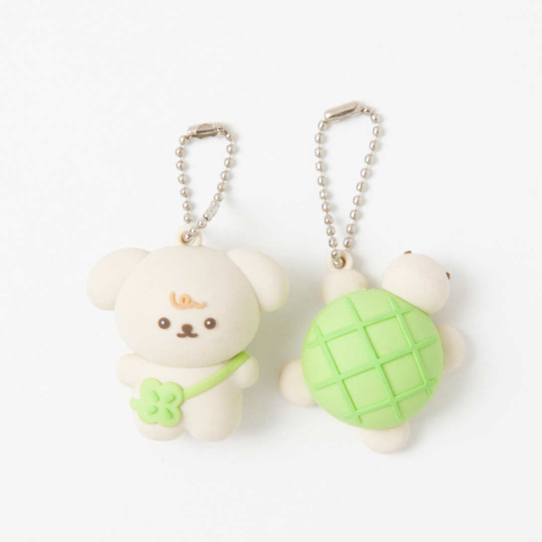 KEY RING SET BICHON TURTLE