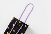 Mini Gift Bag Heart Black