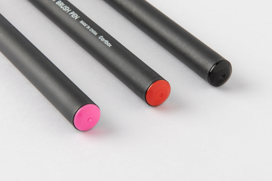 Calligraphy Brush Pen Set Pink