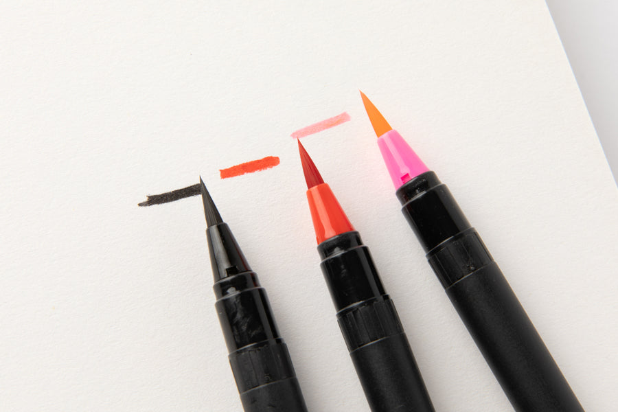 Calligraphy Brush Pen Set Pink