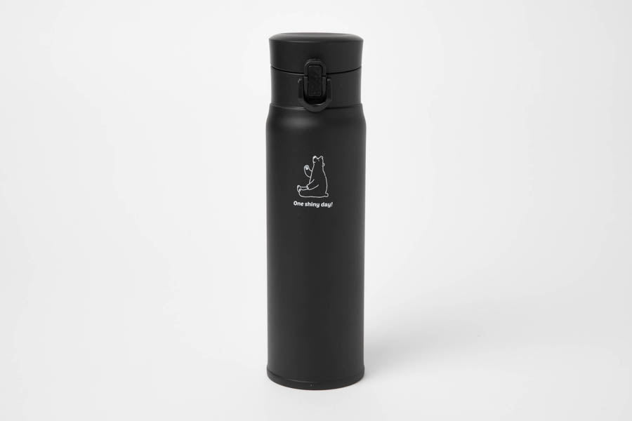 Button Tumbler: Black Bear (450ml)