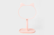 Cat Tray Desk Mirror Pink