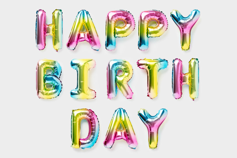 Foil Balloon Birthday Gradient