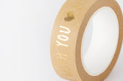 Masking Tape Gold Foil Lettering 15mm