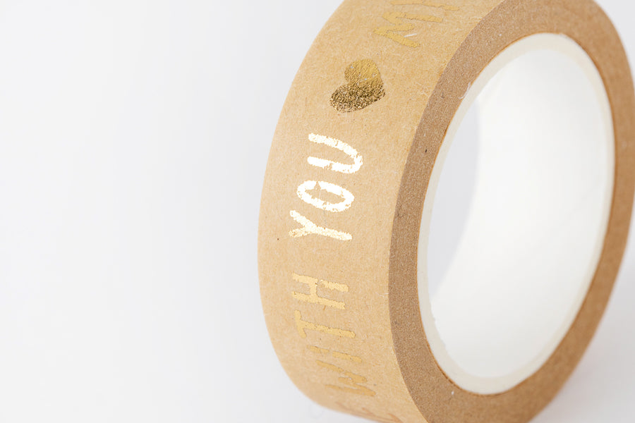 Masking Tape Gold Foil Lettering 15mm