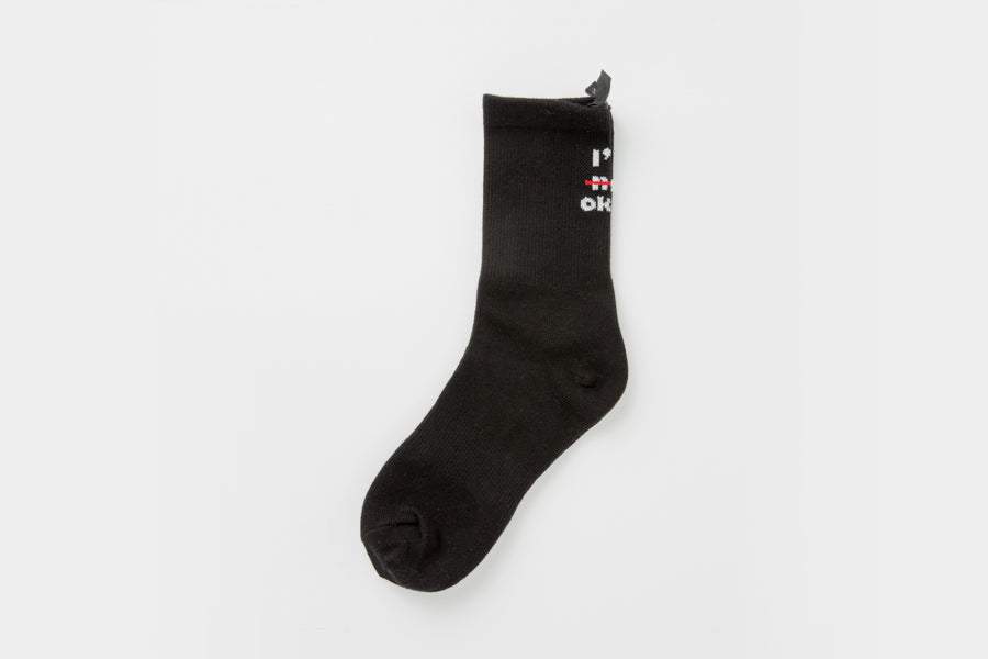 Long Socks 'I Am Ok' Black Label