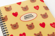 Spring Note Bear & Heart Yellow