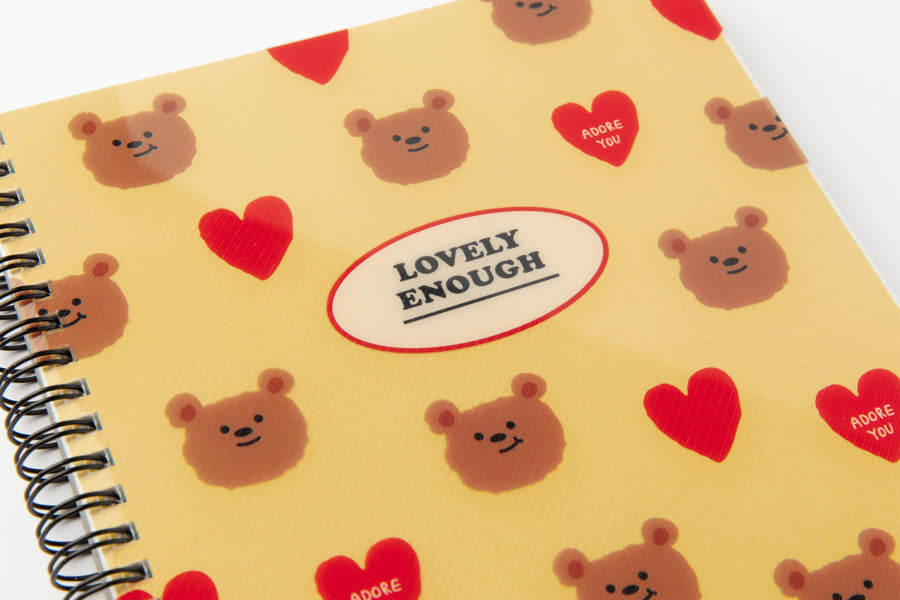 Spring Note Bear & Heart Yellow