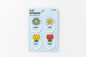 Flat Bookmark Flower Set of 4