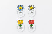 Flat Bookmark Flower Set of 4