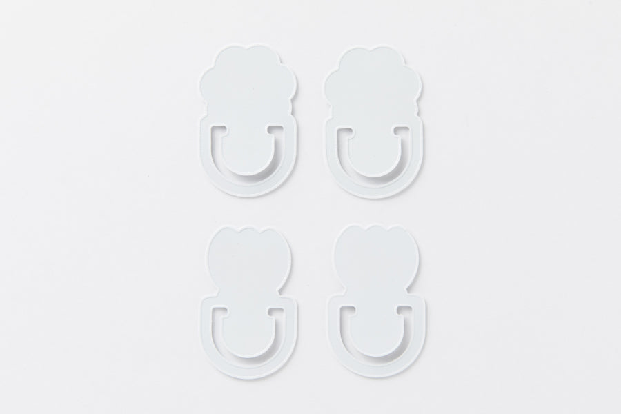 Flat Bookmark Flower Set of 4