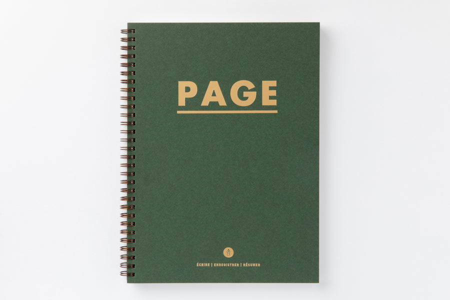 Spring Note "PAGE" Green