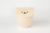 Animal Face Trash Can Beige Bichon