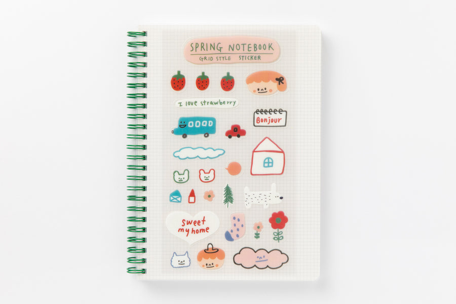Spring Strawberry Grid Notes