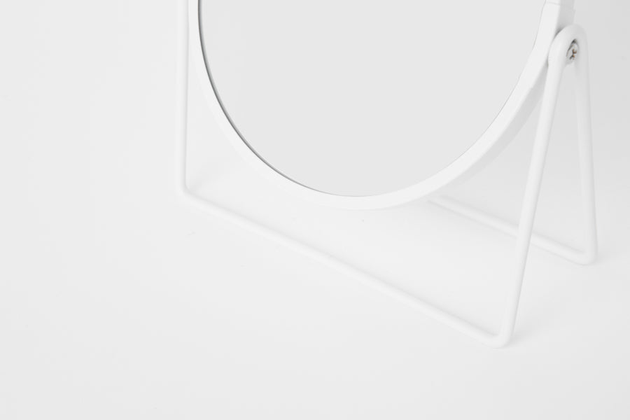 Triple Table Mirror White