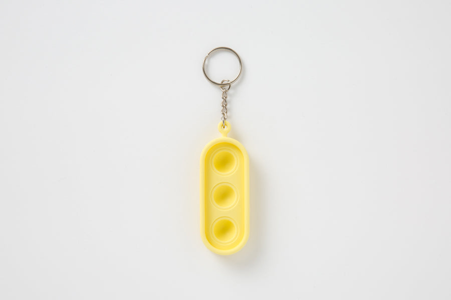 Push Pop Key Ring Long Yellow