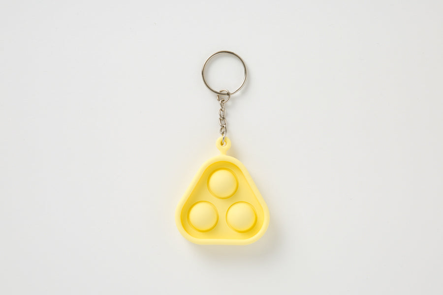 Posh Pop Key Ring Triangle Yellow