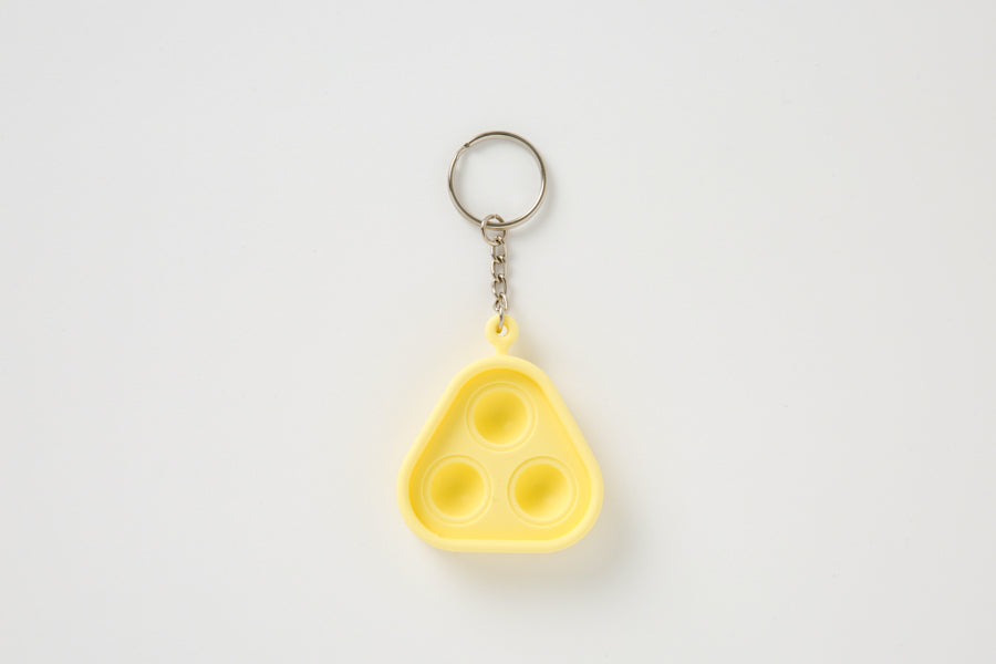 Posh Pop Key Ring Triangle Yellow