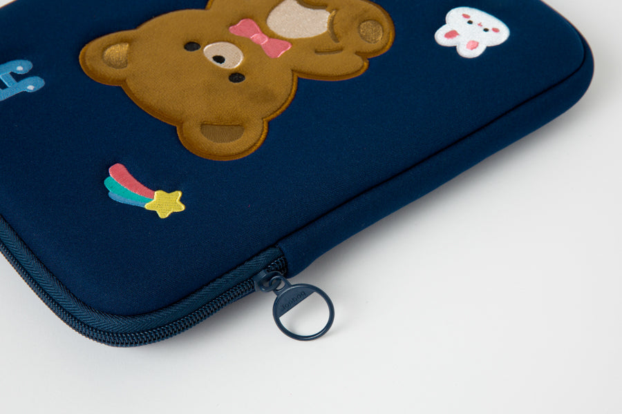 Tablet PC Pouch Teddy Bear Navy 11 inch