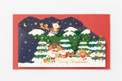 X-MAS CARD STANDING SNOW VILLAGE