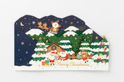 X-MAS CARD STANDING SNOW VILLAGE