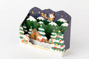 X-MAS CARD STANDING SNOW VILLAGE
