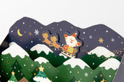 X-MAS CARD STANDING SNOW VILLAGE