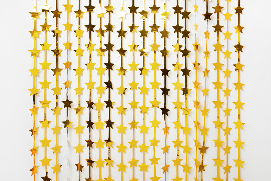 Party Curtain Gold Star