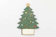 X-MAS CARD STANDING SANTAS ON TREE