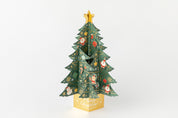 X-MAS CARD STANDING SANTAS ON TREE