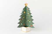 X-MAS CARD STANDING SANTAS ON TREE