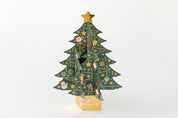X-MAS CARD STANDING SANTAS ON TREE