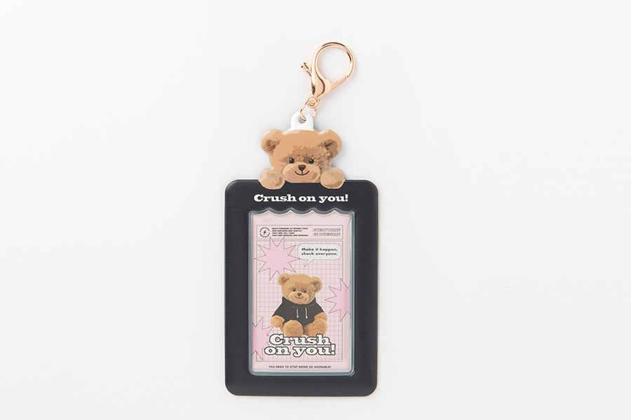 PHOTO CARD CASE HOOD BEAR BK