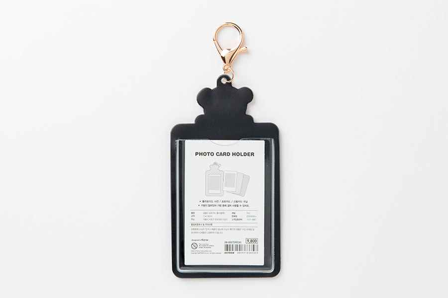 PHOTO CARD CASE HOOD BEAR BK