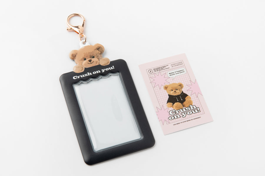 PHOTO CARD CASE HOOD BEAR BK