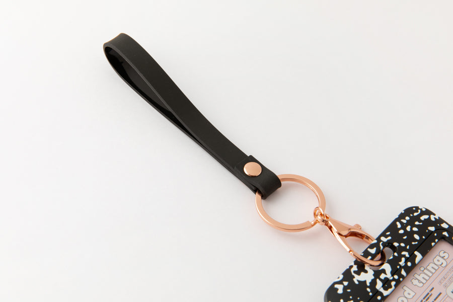 Photo Card Case Strap Keyring Hood Bear Black