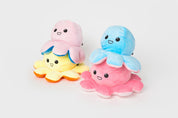 Double Face Octopus Doll 30cm Yellow-Orange