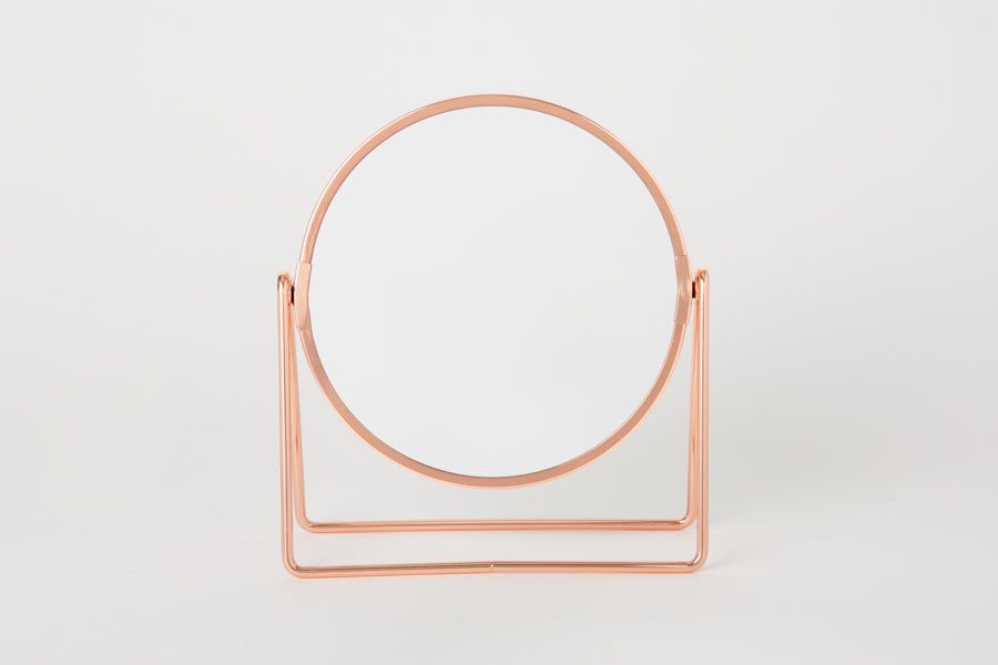 Triple Desk Mirror Rose Gold