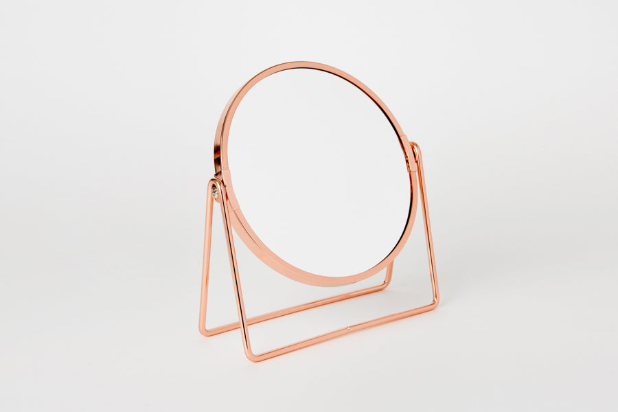Triple Desk Mirror Rose Gold
