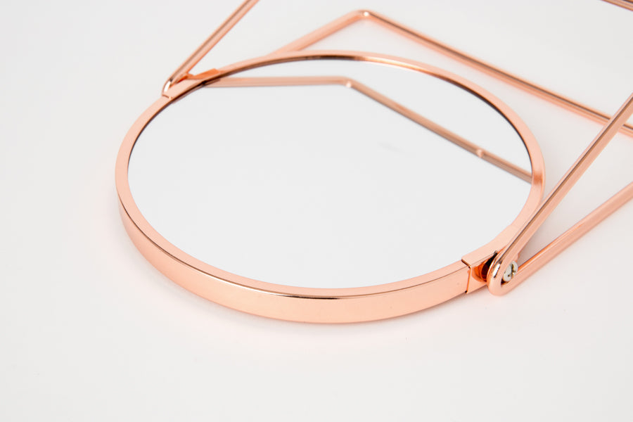 Triple Desk Mirror Rose Gold