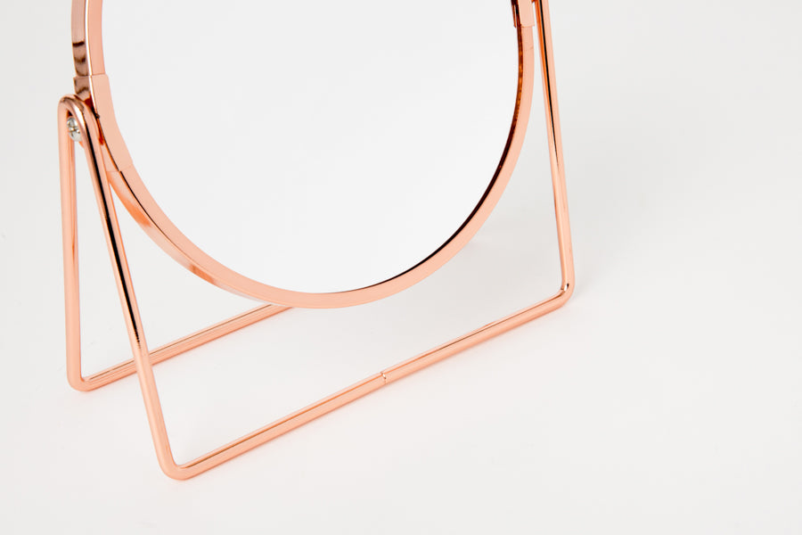 Triple Desk Mirror Rose Gold