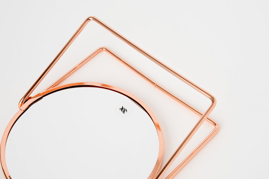 Triple Desk Mirror Rose Gold